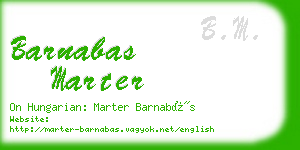 barnabas marter business card